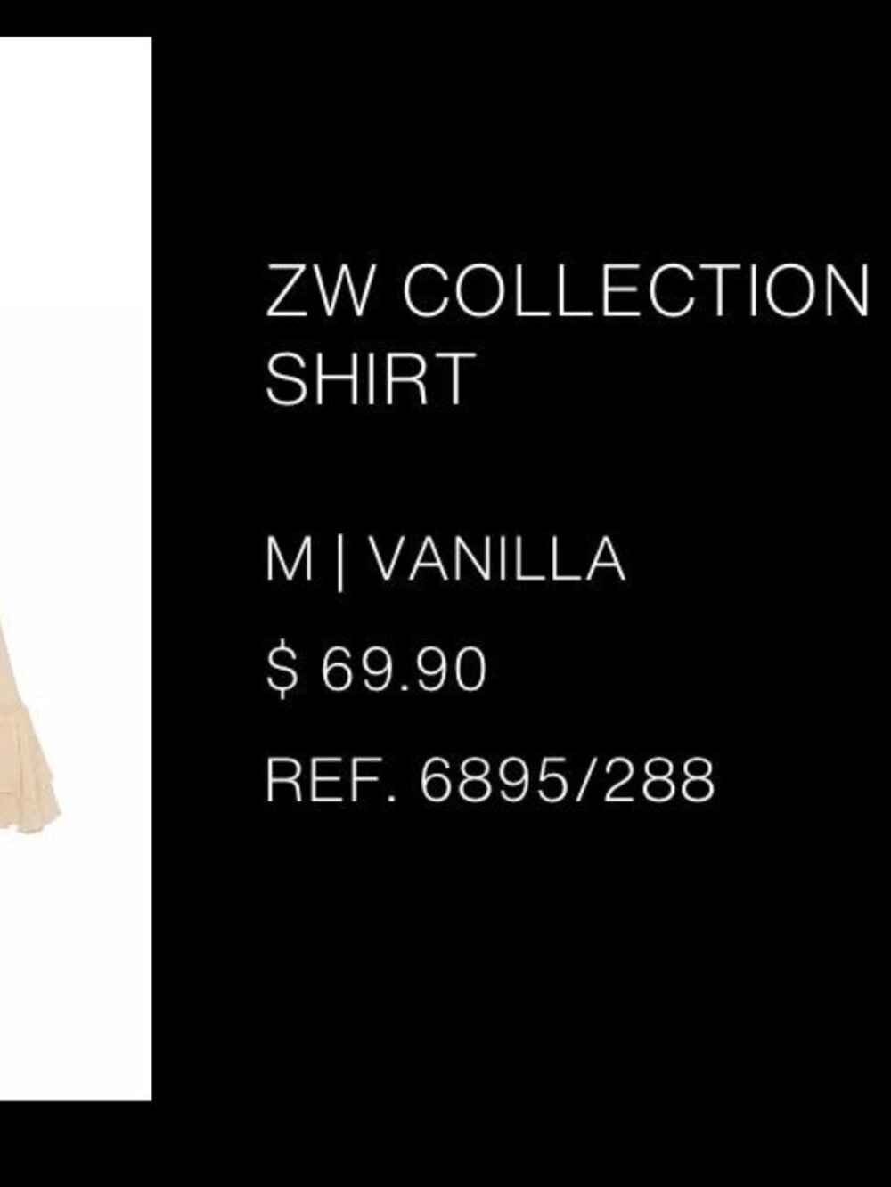 Zara Light Beige Ruffle Tie-Neck Blouse - Picture 8 of 8